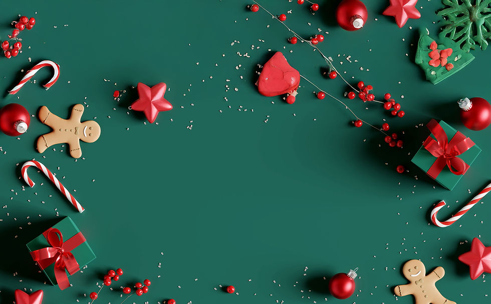 Décoration de Noël Flat Lay