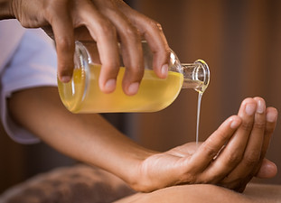 Pouring Massage Oil