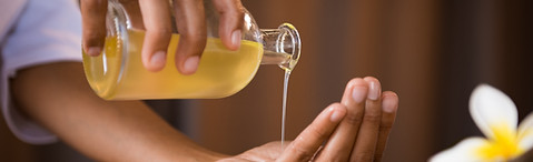 Pouring Massage Oil
