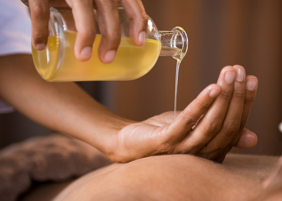 Massage Oil Pouring