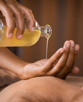 Pouring Massage Oil