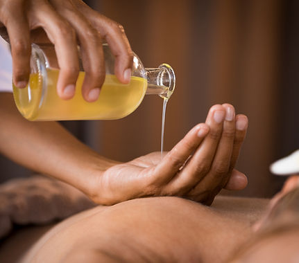 Massage Oil Pouring