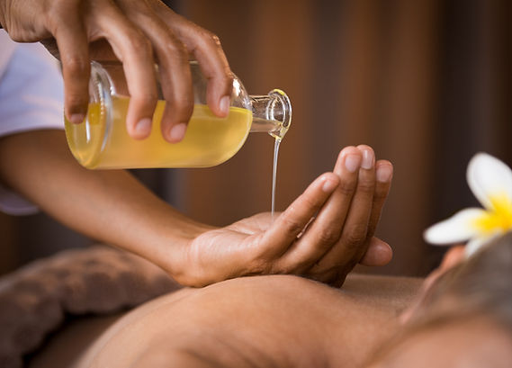 Pouring Massage Oil