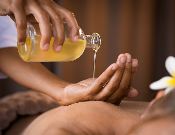 Massage Oil Pouring