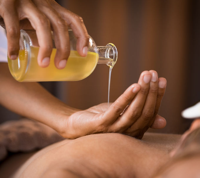 Massage Oil Pouring