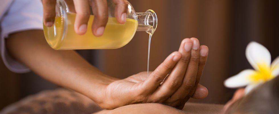 Pouring Massage Oil