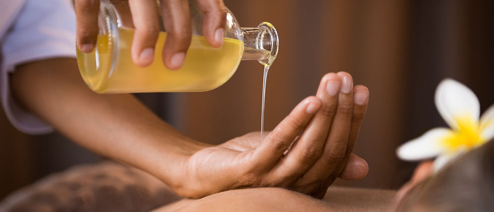 Massage Oil Pouring
