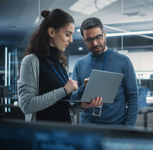 Team Collaborates in Data Center