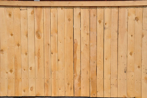 A wide wooden fence