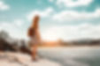 Woman Looking at Beach