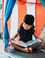 Reading in Indoor Tent
