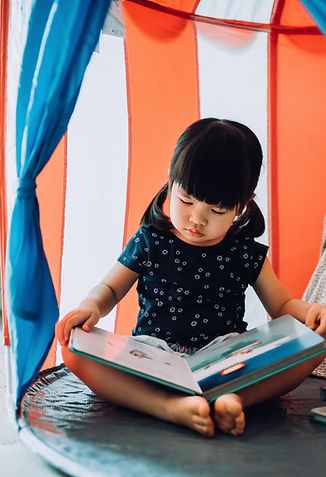 Reading in Indoor Tent