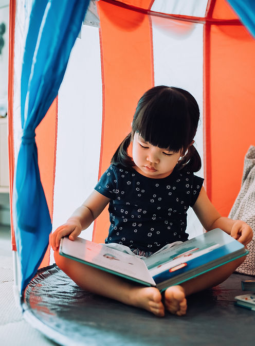 Reading in Indoor Tent