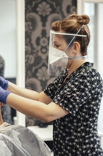 Hairdresser with Mask
