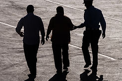 Silhouetted People Walking