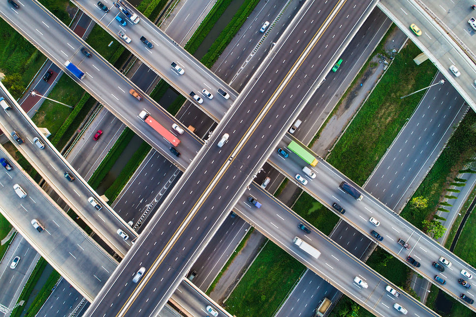 Many roads crossing one another
