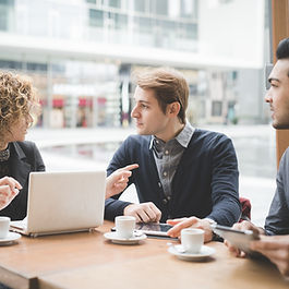 business meeting over coffee