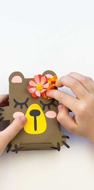 Child Crafting Bear