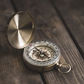 Vintage Brass Compass