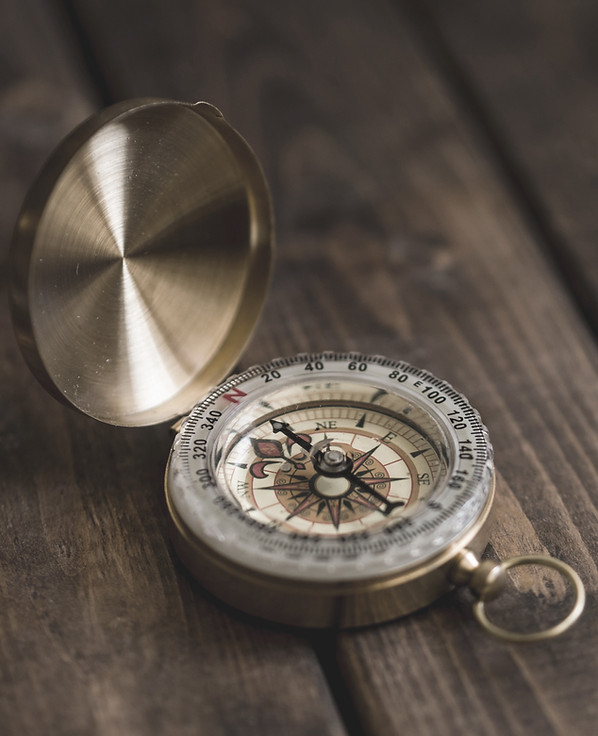 Compass Pointing North