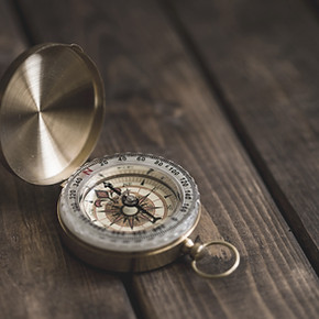 Vintage Brass Compass