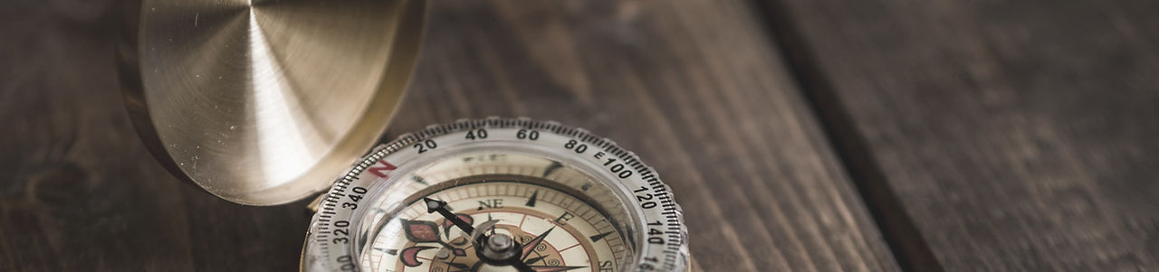 Compass Pointing North