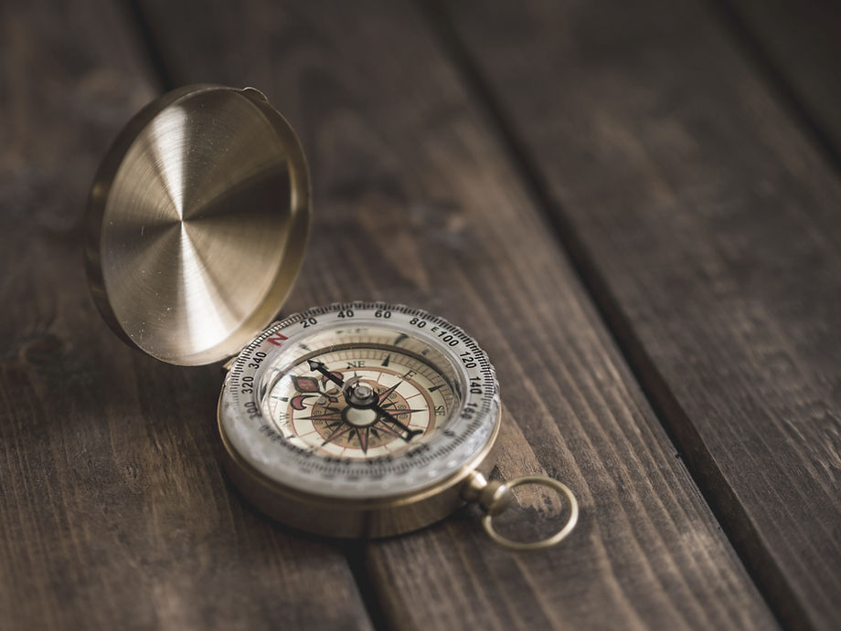Vintage Brass Compass