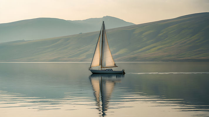 Sailboat On Calm Lake
