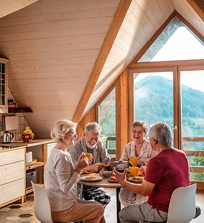 Friends Having Breakfast
