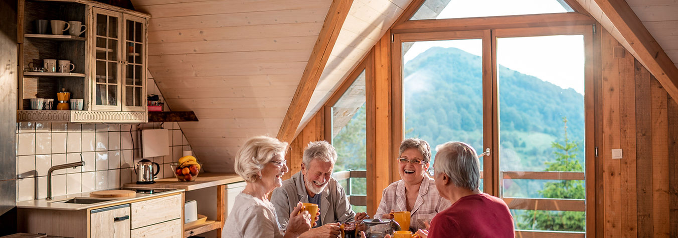 Friends Having Breakfast