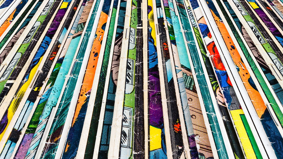 Striped Comic Artwork