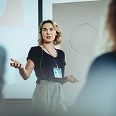 Person holding a presentation