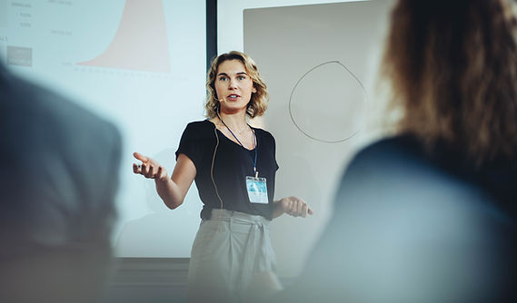 Person holding a presentation