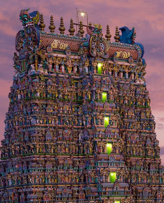 Colorful Temple Facade