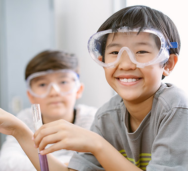 Childern study science
