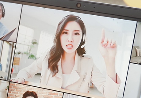 Person Participating in Video Call