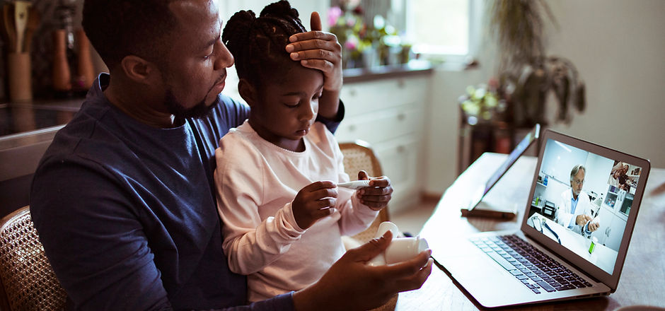 Father with sick child