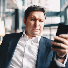 Businessman at lunch