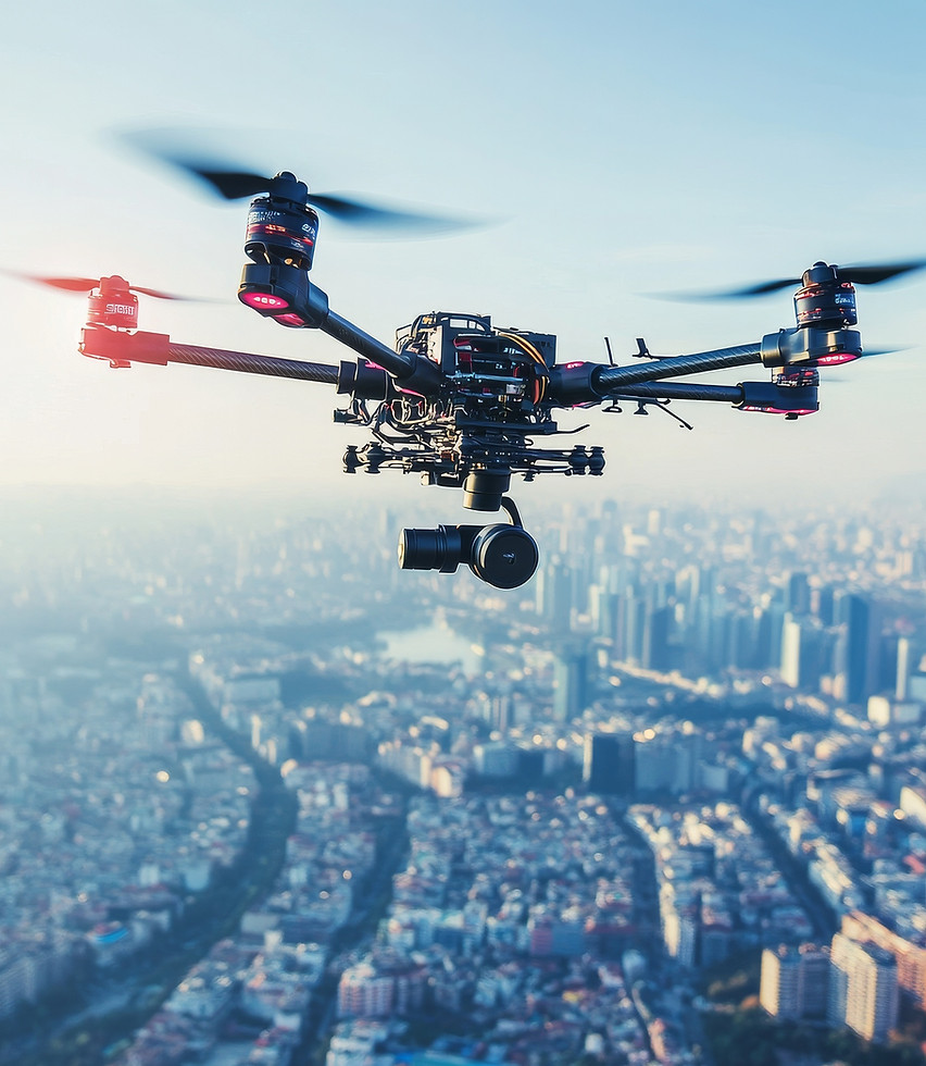 Drone Over City