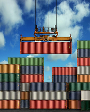 Stacked Shipping Containers