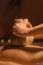 Herbal compress massage