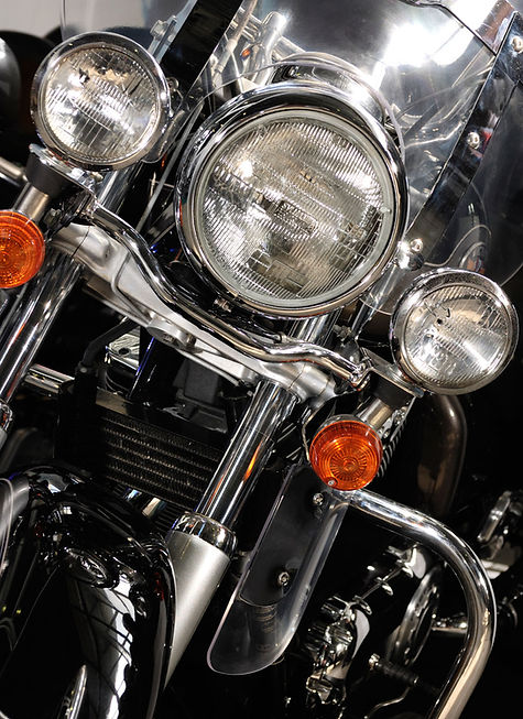Front of a motorcycle