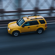 Taxi On Bridge