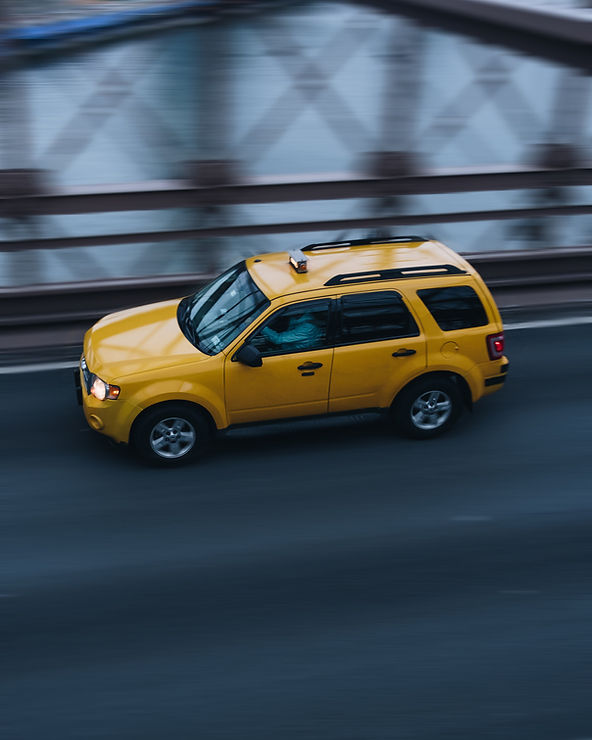 Taxi On Bridge