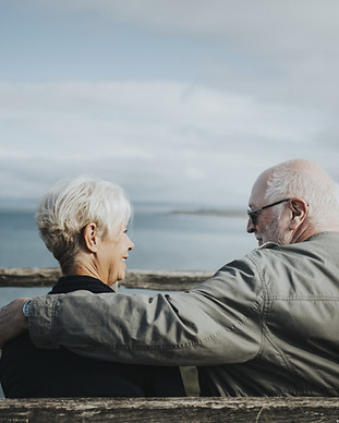 Embracing on a Bench