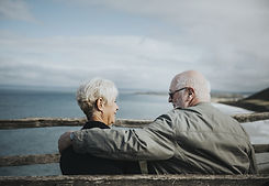 Embracing on a Bench