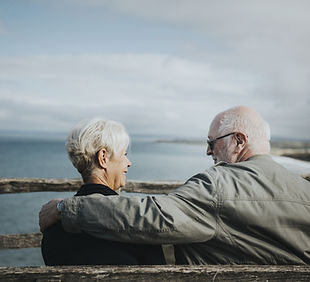 Embracing on a Bench