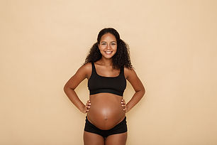 Pregnant Woman in Underwear