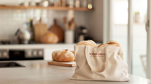 Bread in kitchen bag