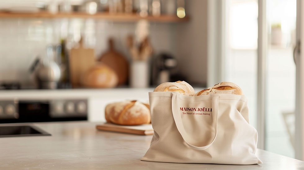 Bread in kitchen bag